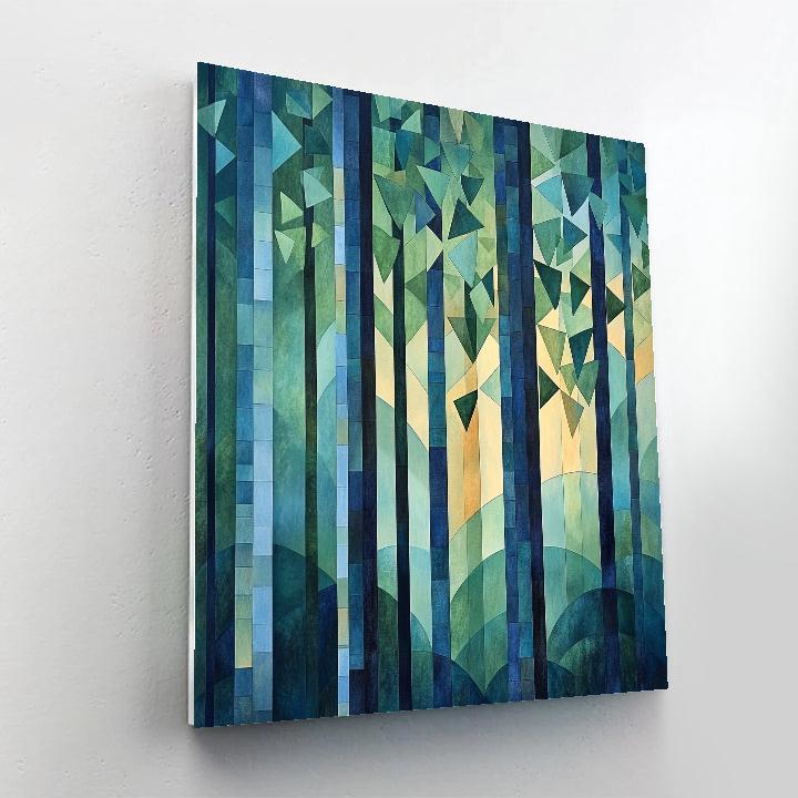 Pablo Picasso Inspired Angular Forest Abstraction Painting by numbers kit