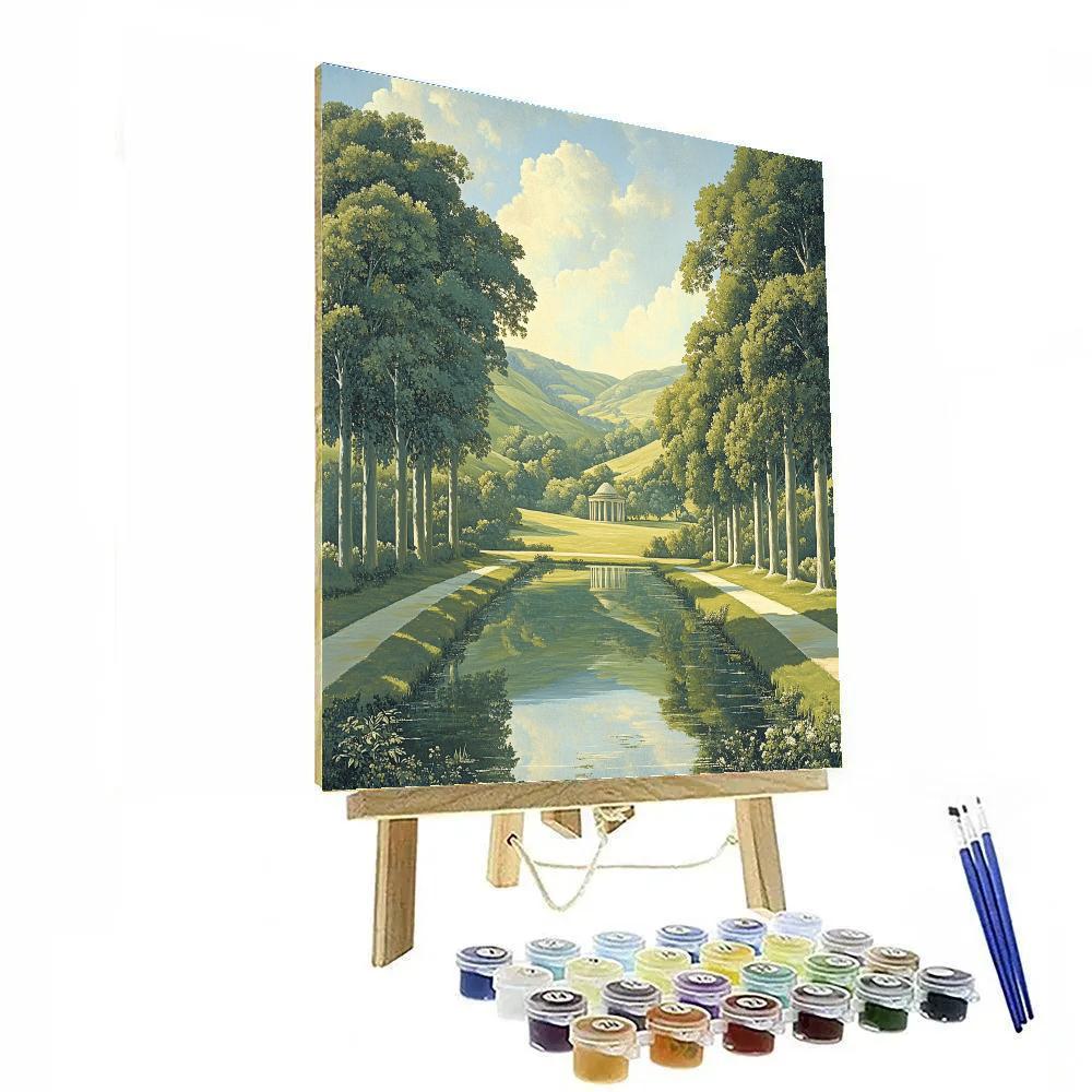 Raphael Inspired Verdant Axis With Silent Basin Number painting