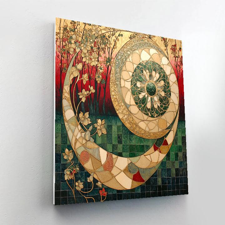 Gustav Klimt Inspired Golden Garden Symphony paint by color