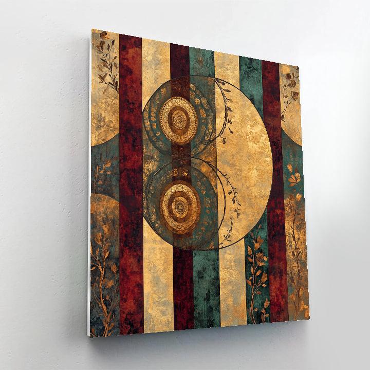 Gustav Klimt Inspired Eternal Tapestry Of Time paint by color