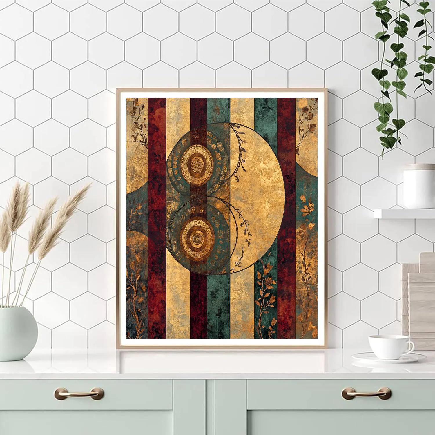 Gustav Klimt Inspired Eternal Tapestry Of Time paint by color