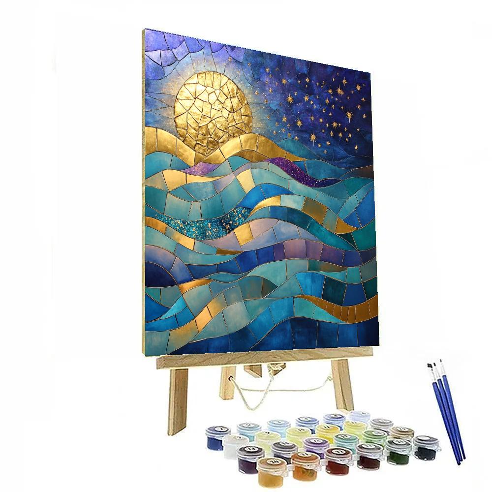 Gustav Klimt Inspired Cosmic Mosaic Of Emotions Paint by numbers kits