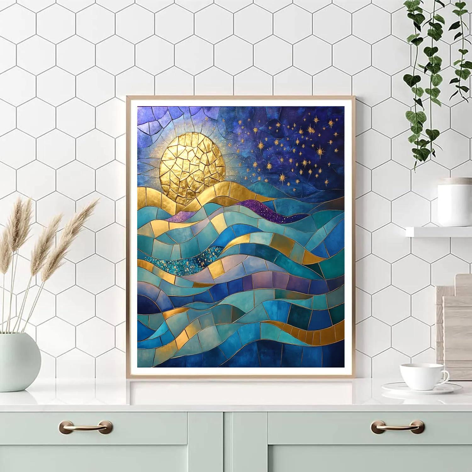 Gustav Klimt Inspired Cosmic Mosaic Of Emotions Paint by numbers kits