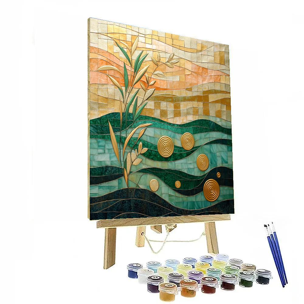 Gustav Klimt Inspired Whispers Of The Riverbed paint by number