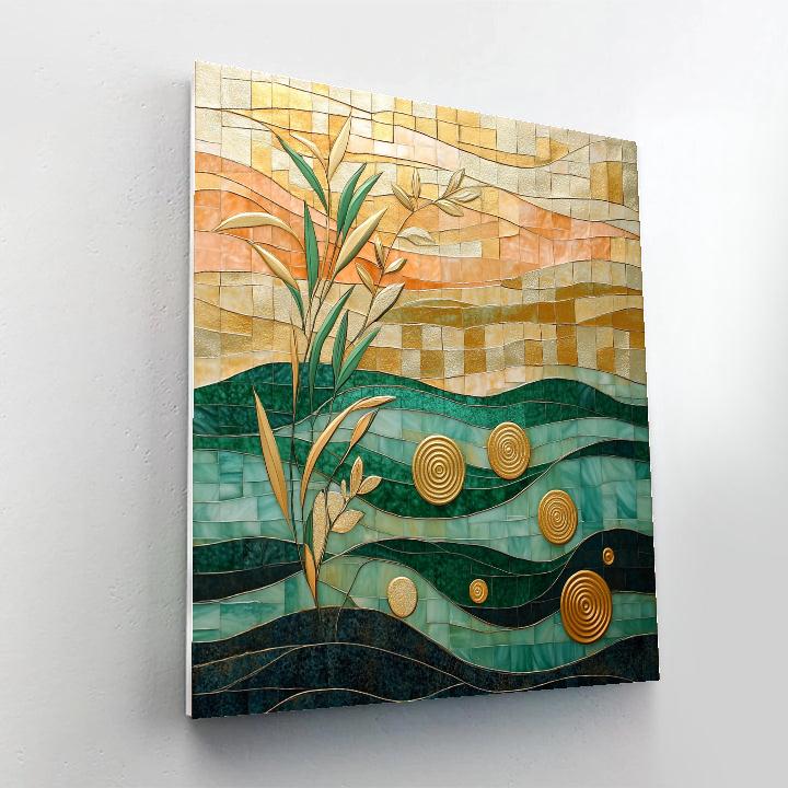 Gustav Klimt Inspired Whispers Of The Riverbed paint by number