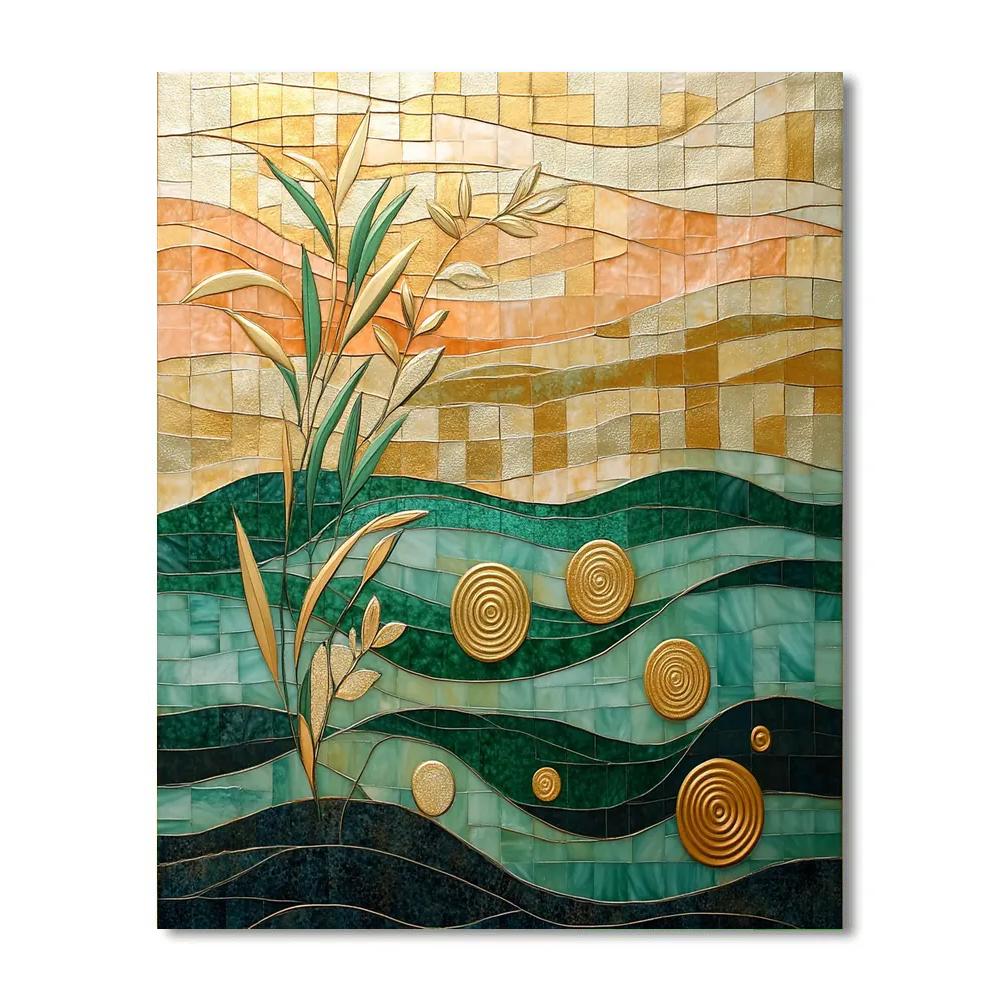 Gustav Klimt Inspired Whispers Of The Riverbed paint by number