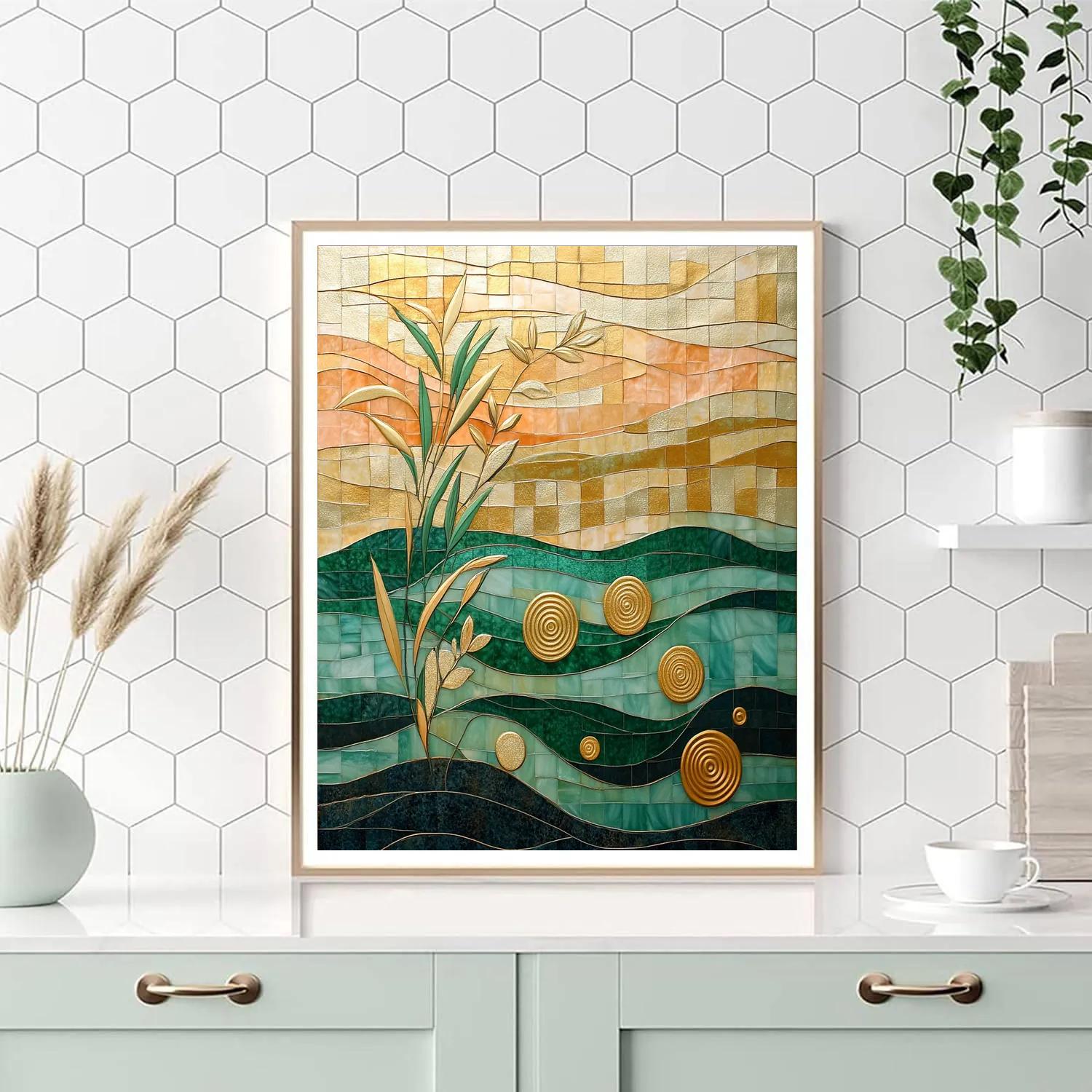 Gustav Klimt Inspired Whispers Of The Riverbed paint by number