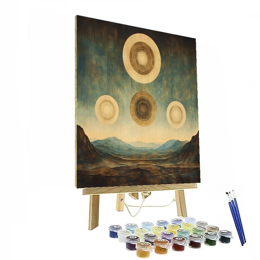 Max Ernst Inspired Fossil Sky Paint by numbers art