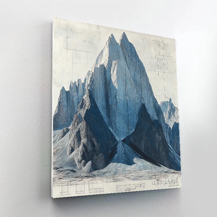 Michelangelo Inspired Granite Mountain Range painting number kit