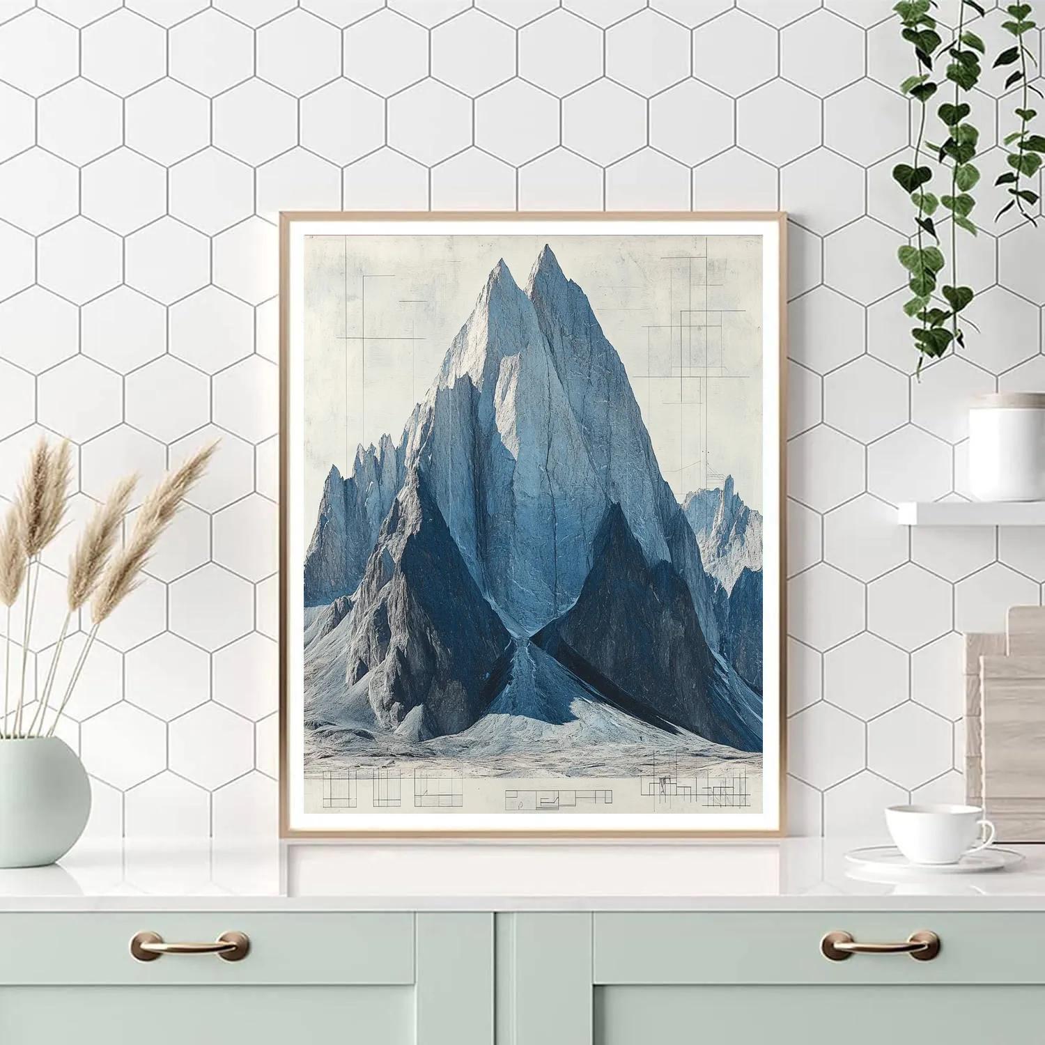 Michelangelo Inspired Granite Mountain Range painting number kit