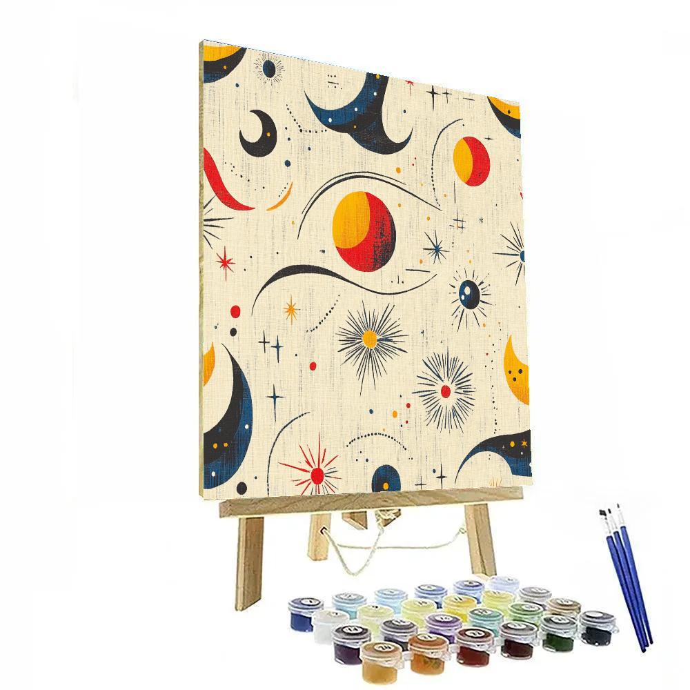 Joan Miró Inspired Celestial Nursery Painting by numbers kit