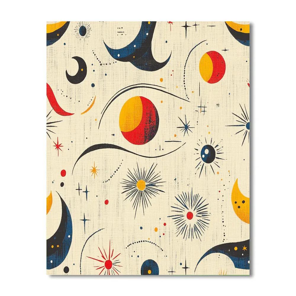 Joan Miró Inspired Celestial Nursery Painting by numbers kit