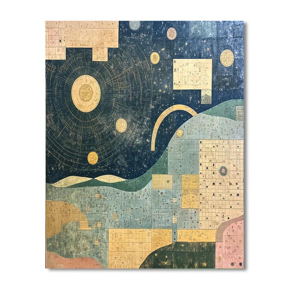 Paul Klee Inspired Star Cartography Paint by numbers kits