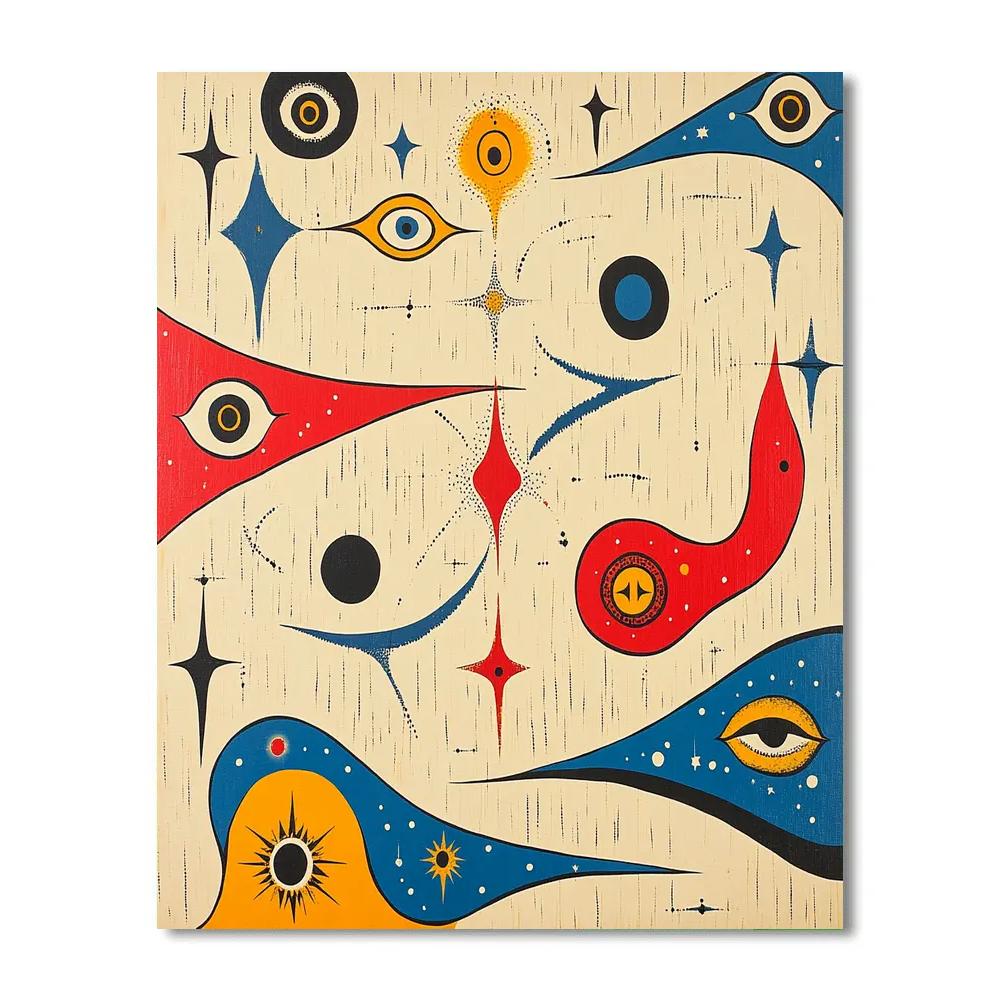 Joan Miró Inspired Dream Cartography Painting by numbers kit