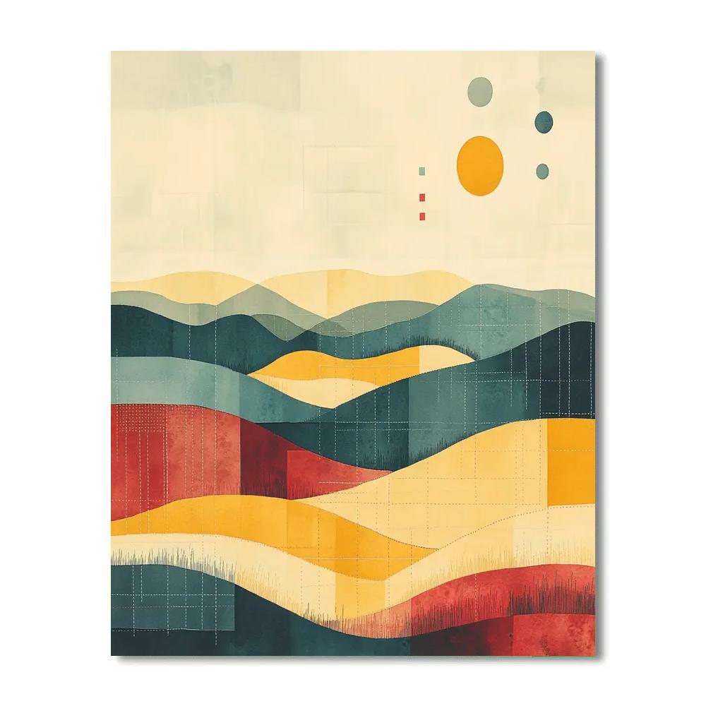 Paul Klee Inspired Clockless Meadow paint by color