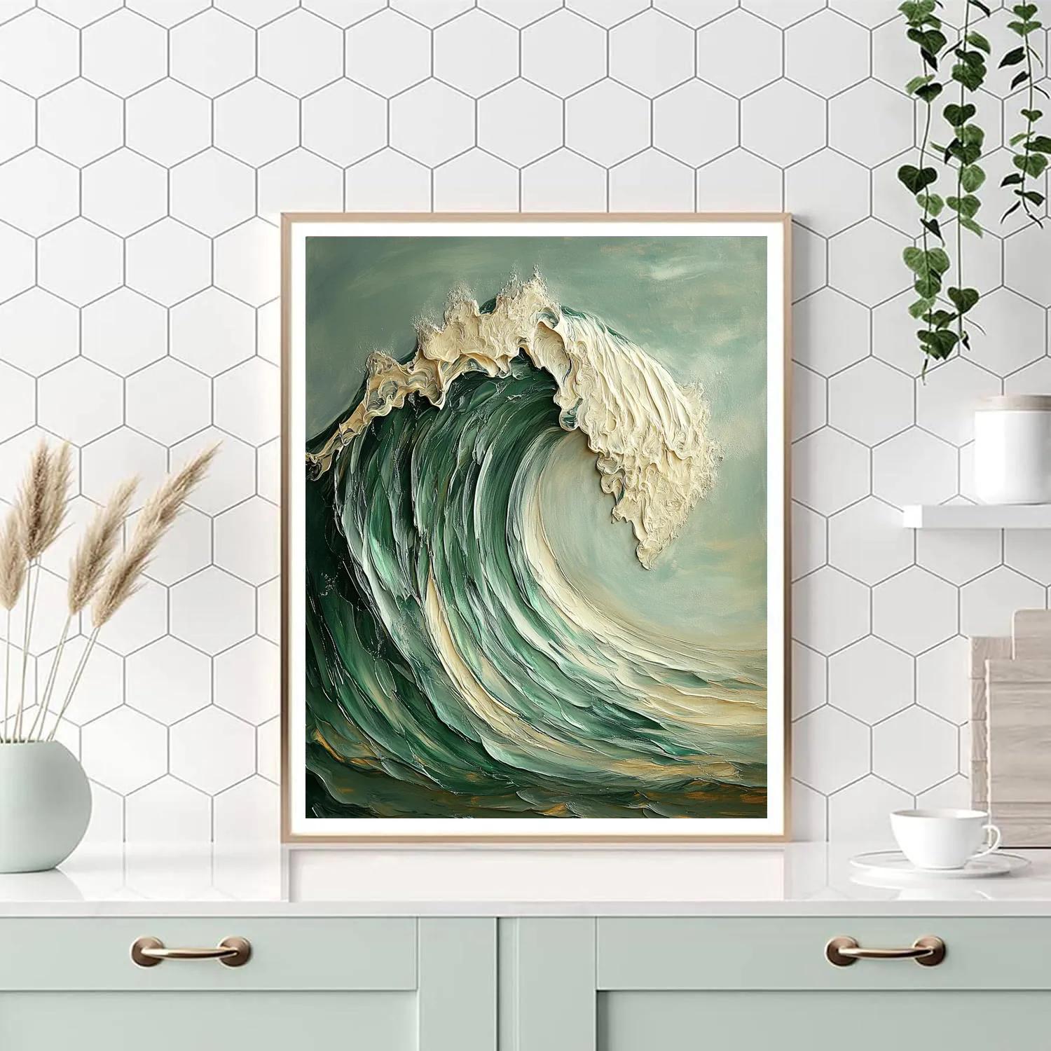 Michelangelo Inspired Ocean Wave Colossus Numbered painting kits