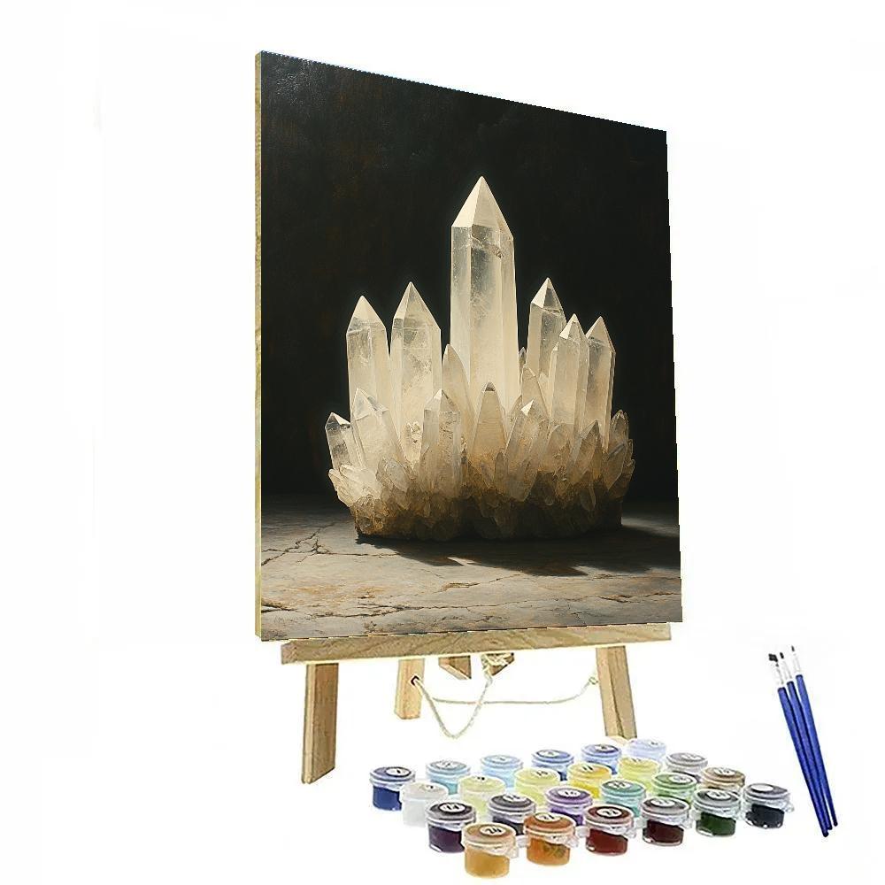 Caravaggio Inspired Quartz Crystal Cluster Paint by numbers art