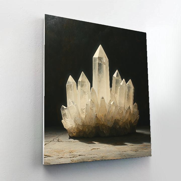 Caravaggio Inspired Quartz Crystal Cluster Paint by numbers art