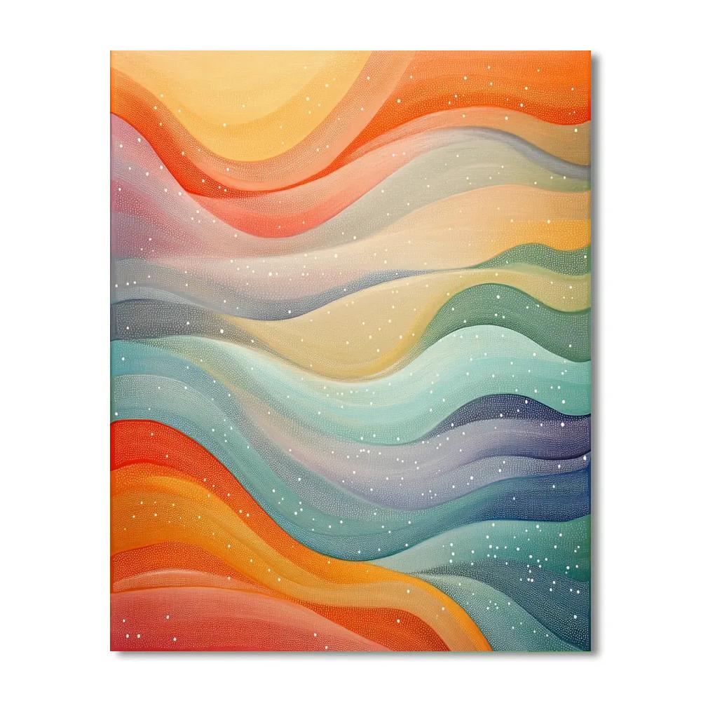Georges Seurat Inspired Chromatic Wind Patterns paint by color