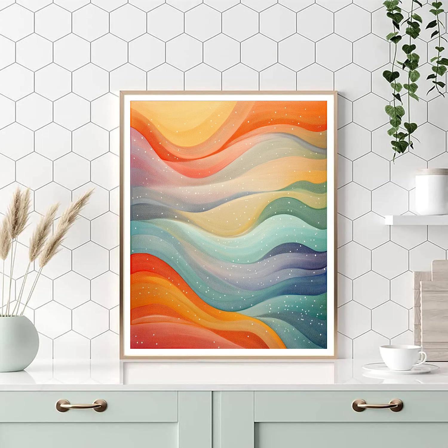 Georges Seurat Inspired Chromatic Wind Patterns paint by color