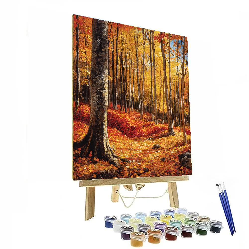 Edgar Degas Inspired Autumnal Forest Mosaic Painting by numbers kit
