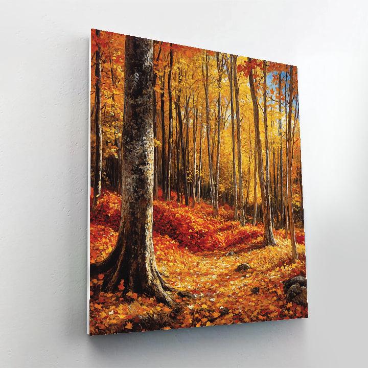 Edgar Degas Inspired Autumnal Forest Mosaic Painting by numbers kit