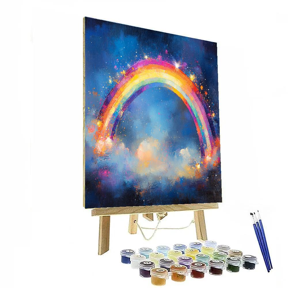 Edgar Degas Inspired Celestial Rainbowscape DIY paint by numbers