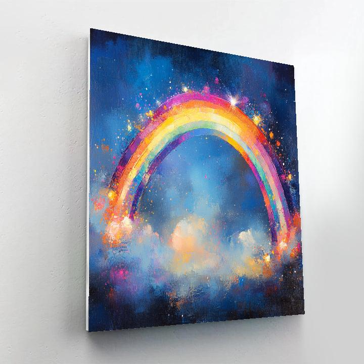 Edgar Degas Inspired Celestial Rainbowscape DIY paint by numbers