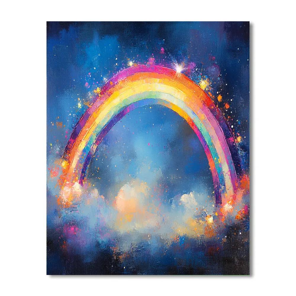 Edgar Degas Inspired Celestial Rainbowscape DIY paint by numbers