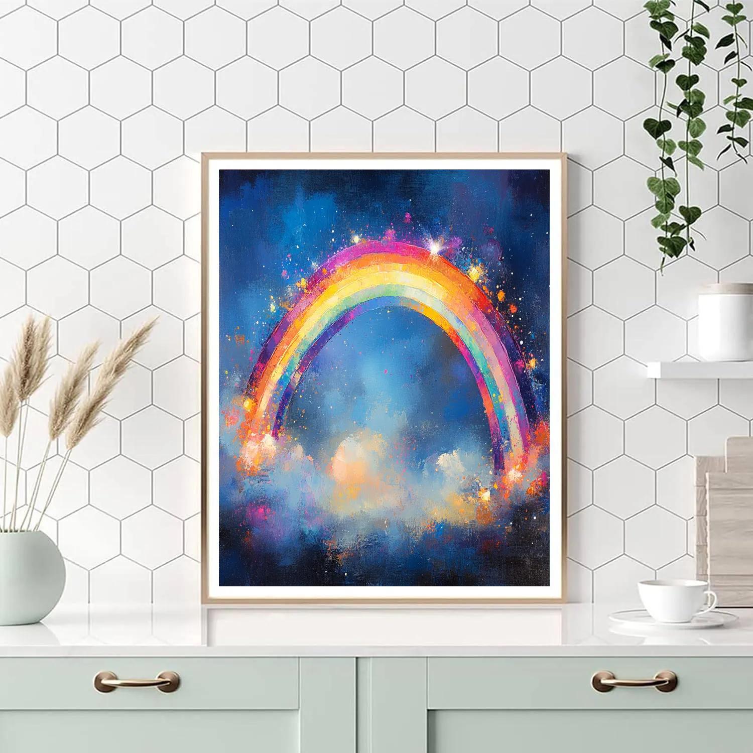 Edgar Degas Inspired Celestial Rainbowscape DIY paint by numbers