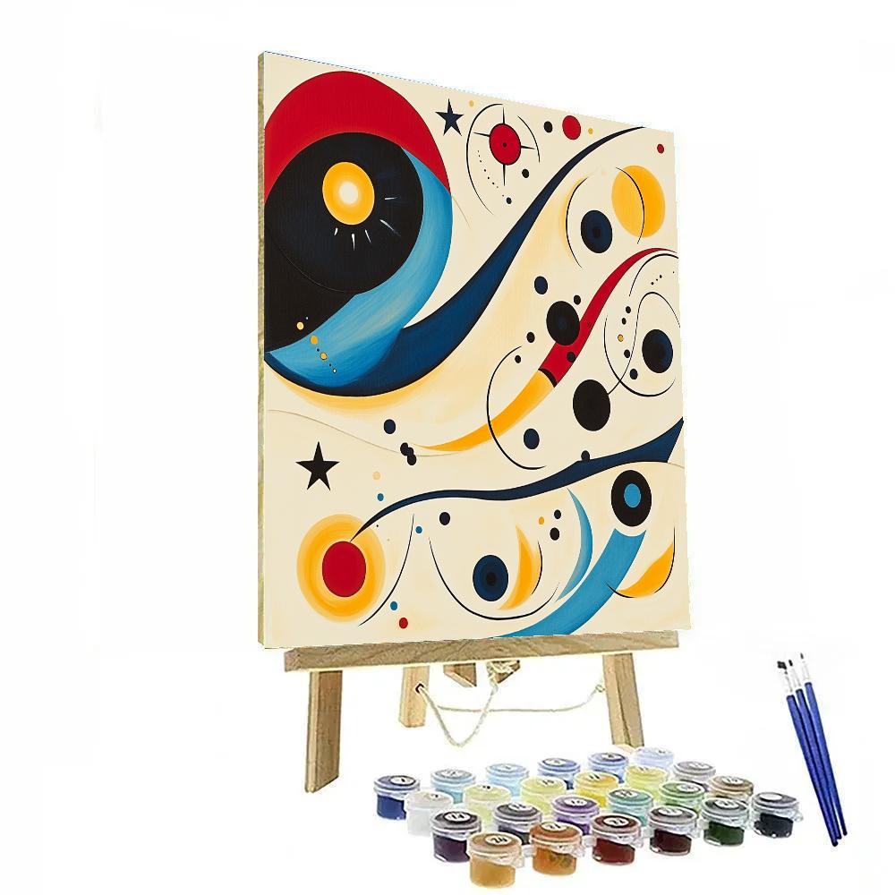 Joan Miró Inspired Stardust Orchestra paint by color