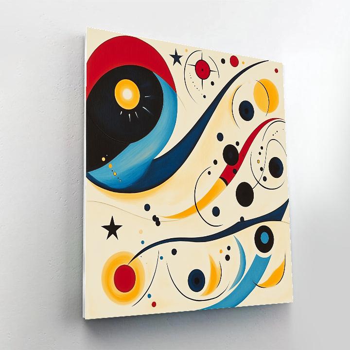Joan Miró Inspired Stardust Orchestra paint by color