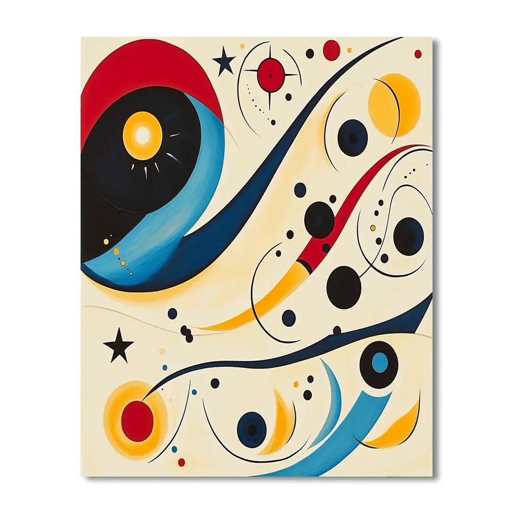 Joan Miró Inspired Stardust Orchestra paint by color