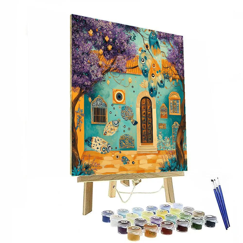 Frida Kahlo Inspired Whispering Aviary Number painting