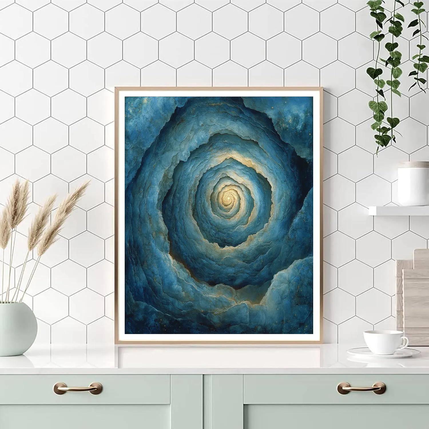 Michelangelo Inspired Celestial Stone Spiral Painting by numbers kit