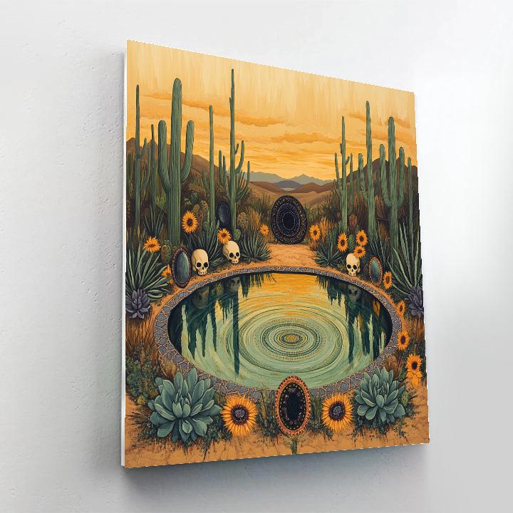 Frida Kahlo Inspired Desert Mirror Painting by numbers kit