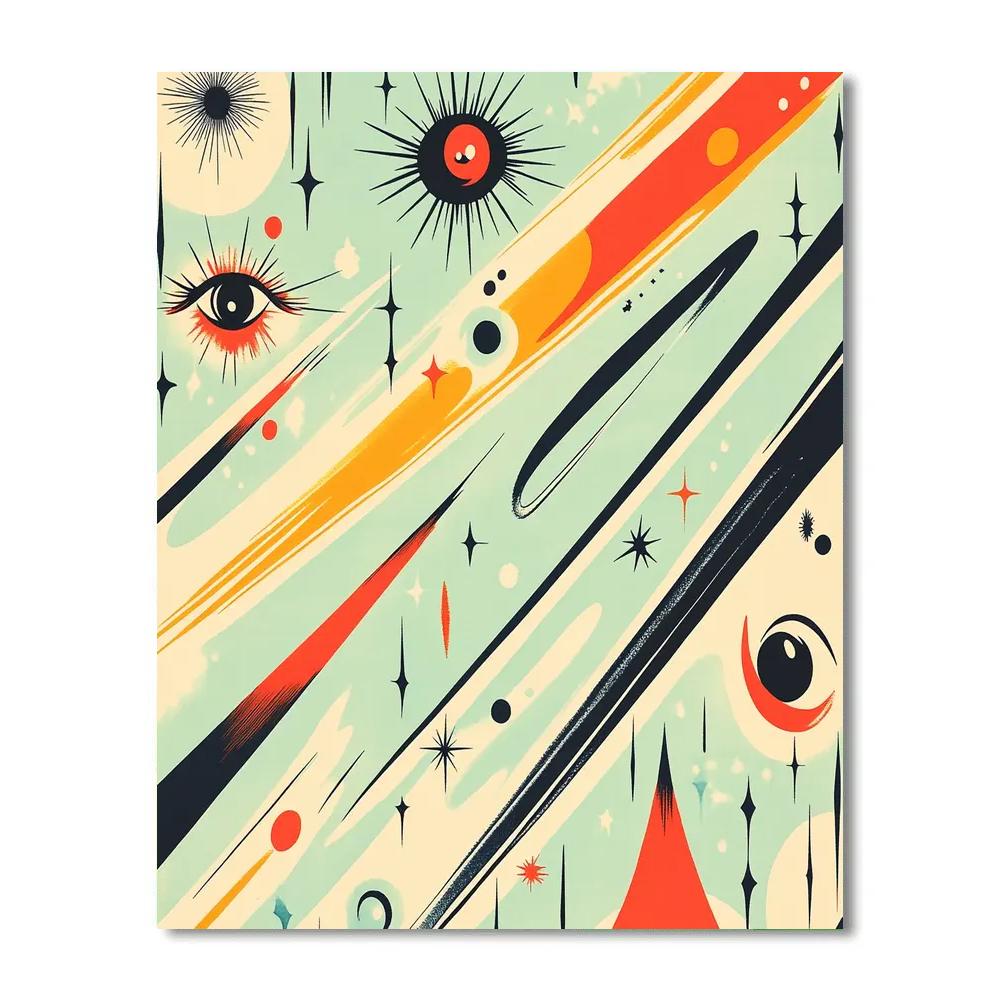 Joan Miró Inspired Morning Meteor Paint by numbers kits