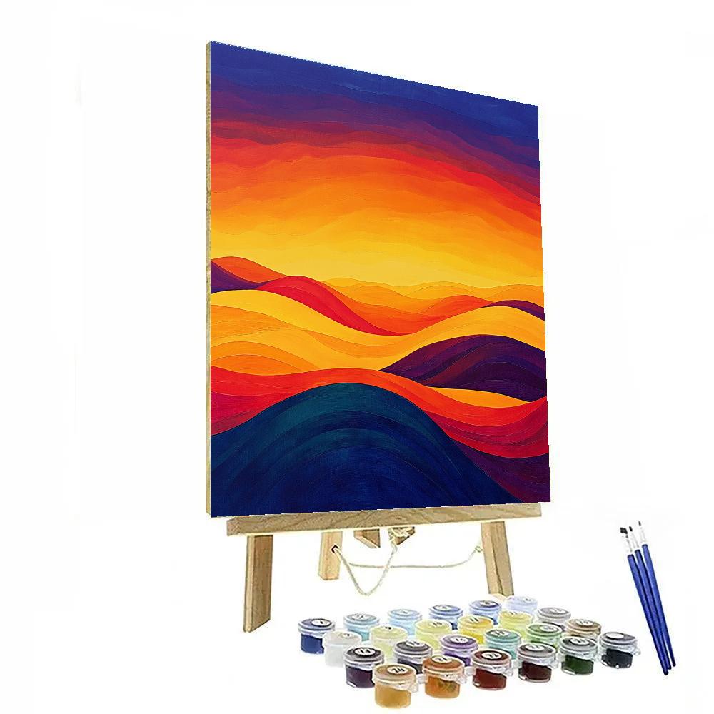 Yayoi Kusama Inspired Sunset Loop Horizon DIY paint by numbers