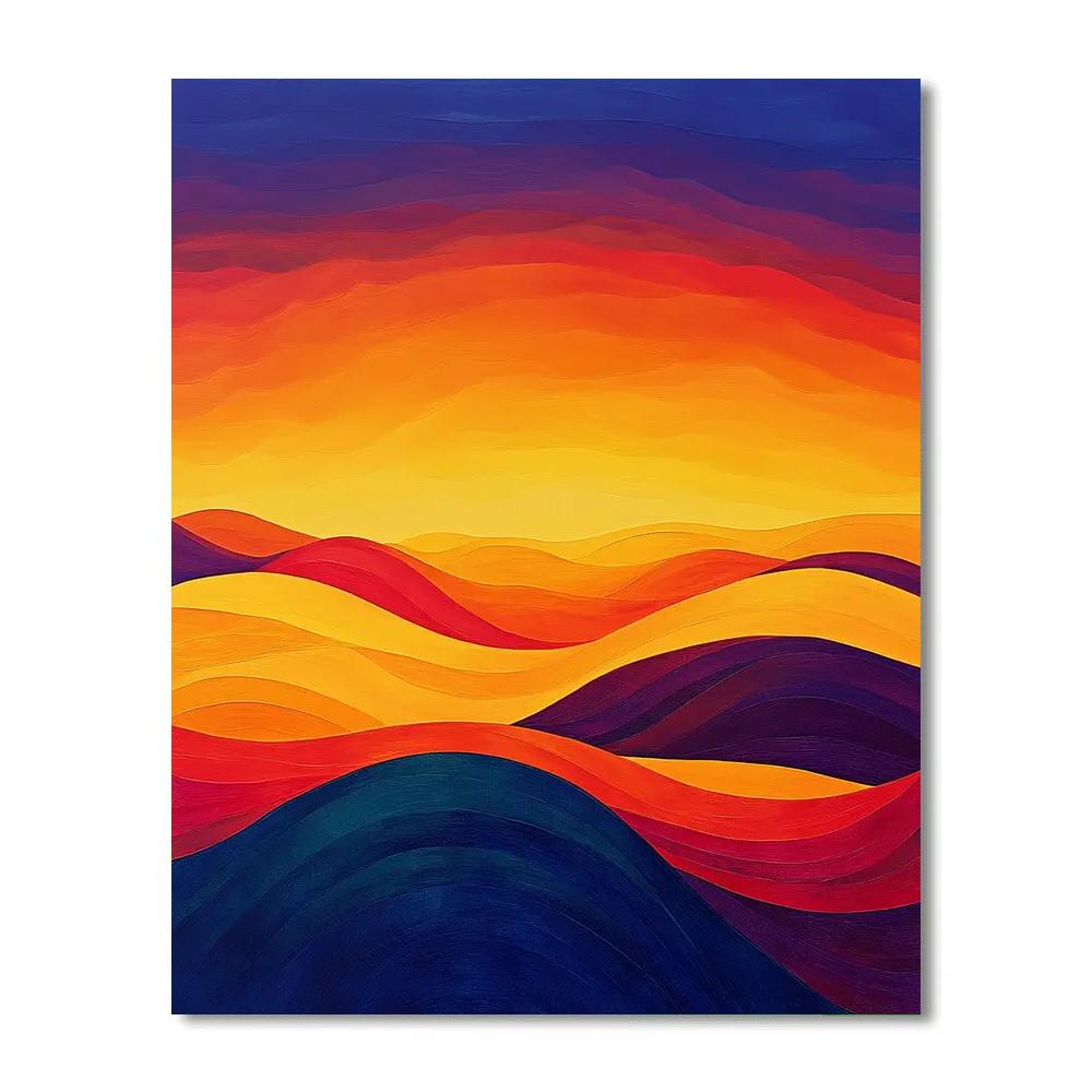 Yayoi Kusama Inspired Sunset Loop Horizon DIY paint by numbers