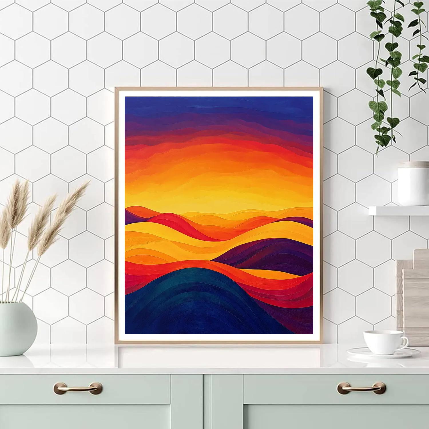 Yayoi Kusama Inspired Sunset Loop Horizon DIY paint by numbers