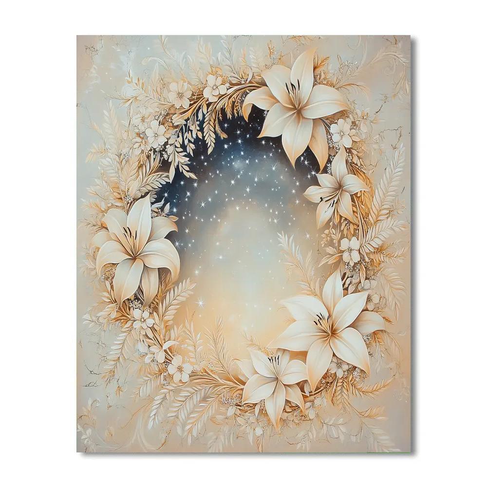 Alphonse Mucha Inspired Celestial Flora DIY paint by numbers