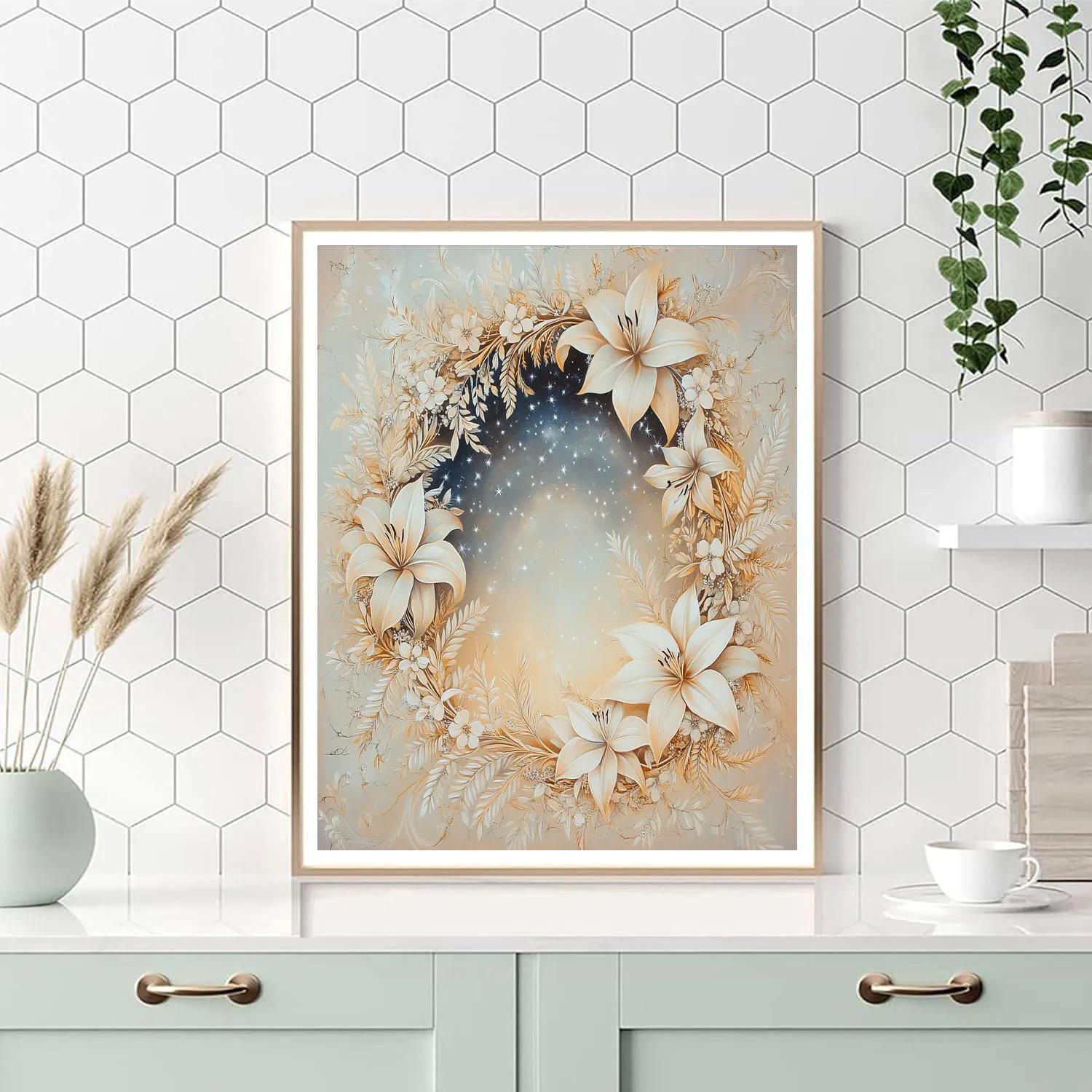 Alphonse Mucha Inspired Celestial Flora DIY paint by numbers