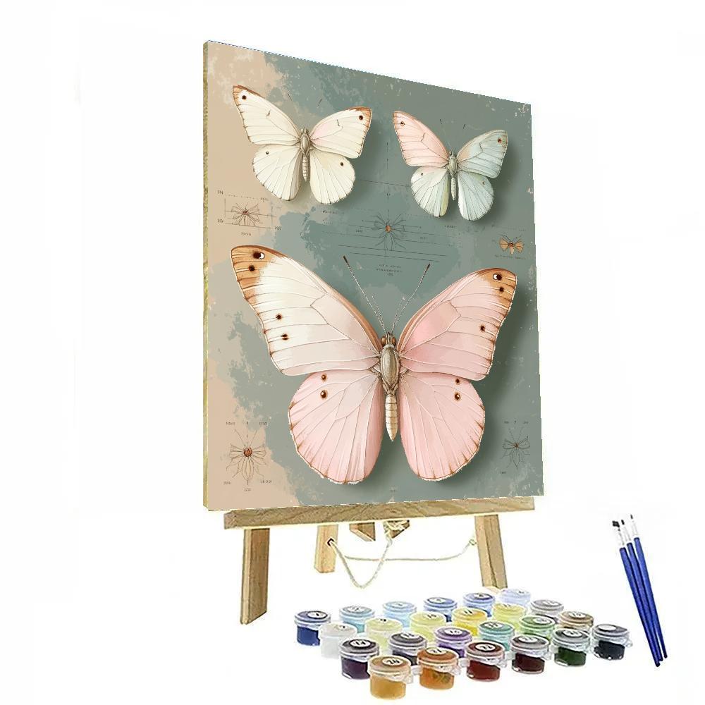 Leonardo Da Vinci Inspired Butterfly Mosaic Painting by numbers kit