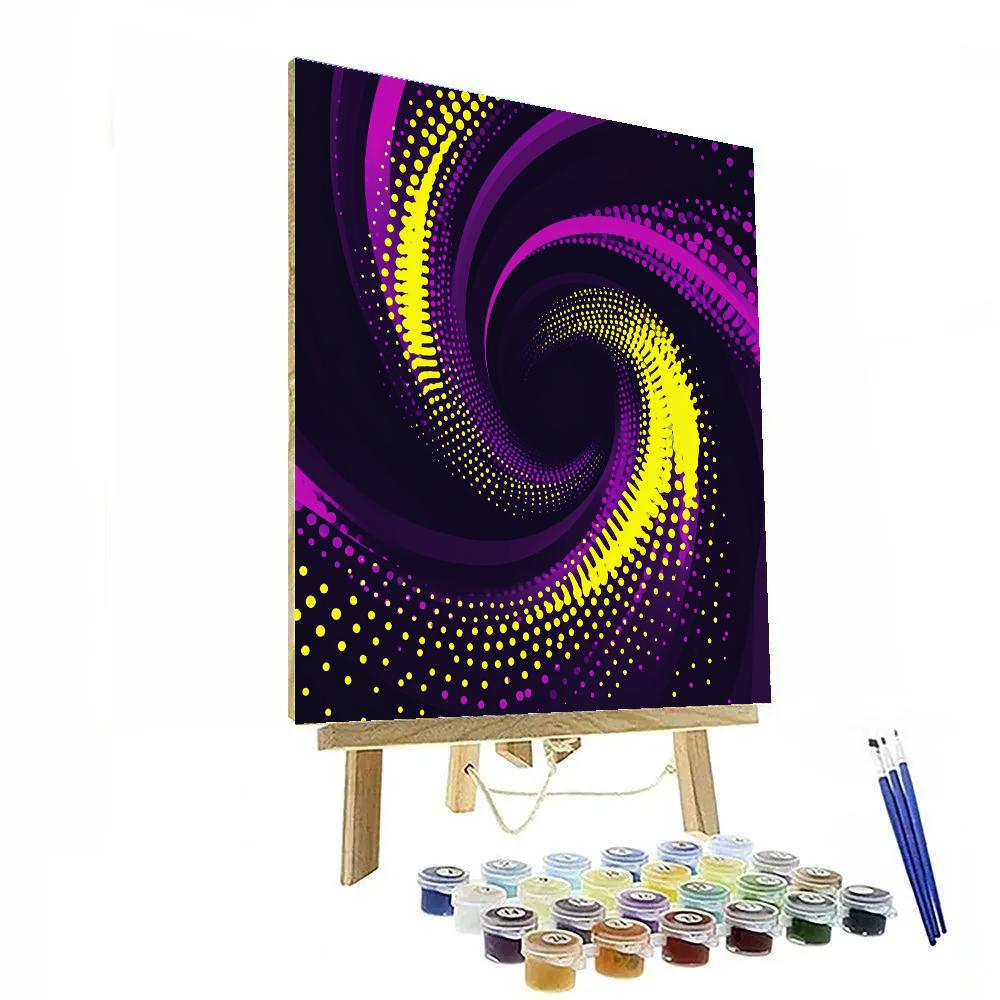 Yayoi Kusama Inspired Quantum Pulse Vortex painting number kit