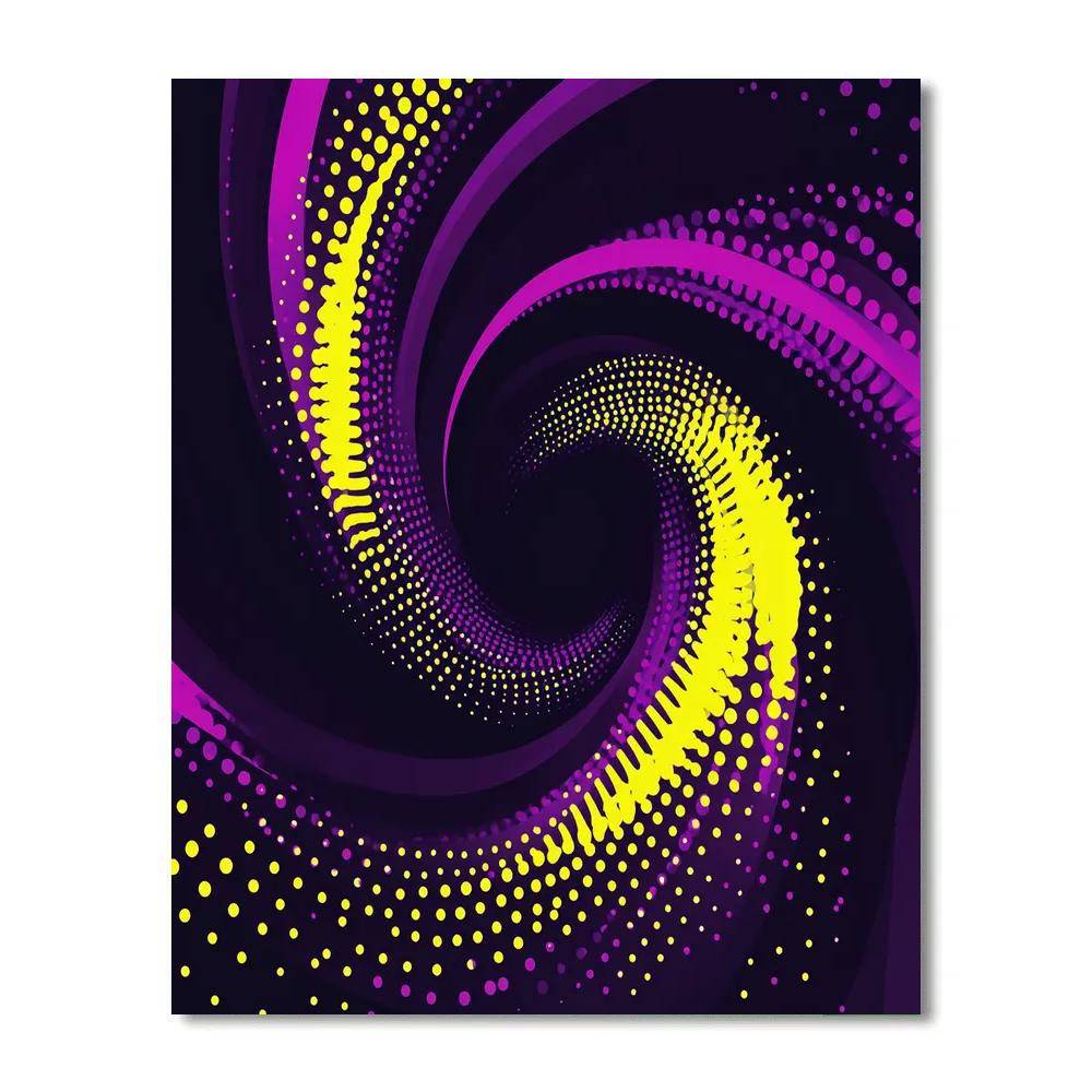 Yayoi Kusama Inspired Quantum Pulse Vortex painting number kit
