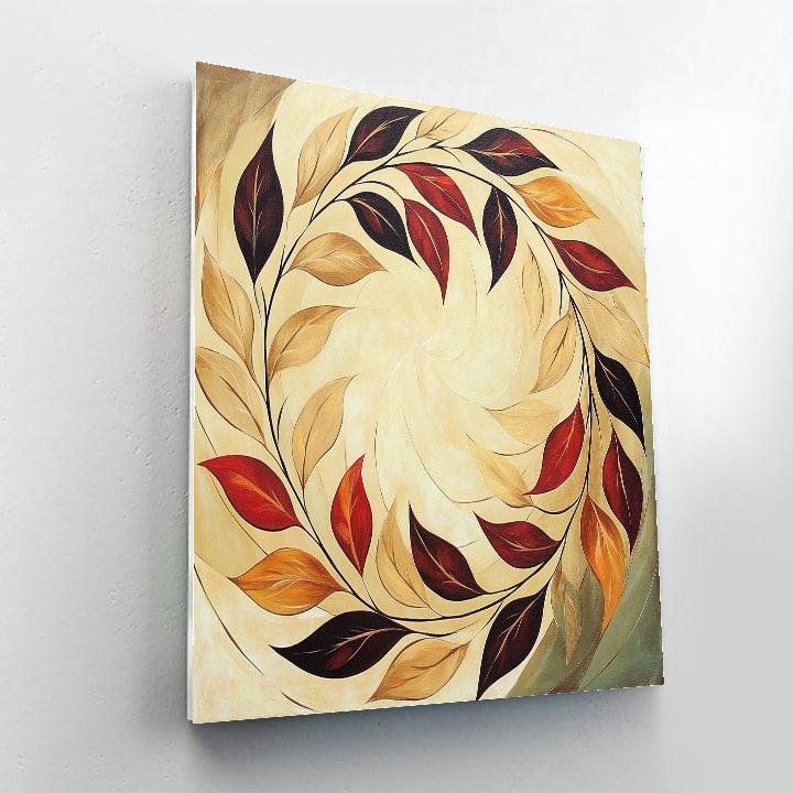 Nandalal Bose Inspired Celestial Dance Of Leaves paint by number