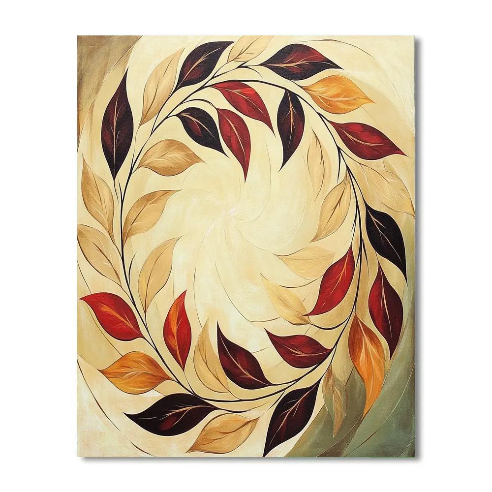 Nandalal Bose Inspired Celestial Dance Of Leaves paint by number