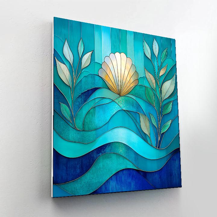 Alphonse Mucha Inspired Ocean Of Ornament paint by number
