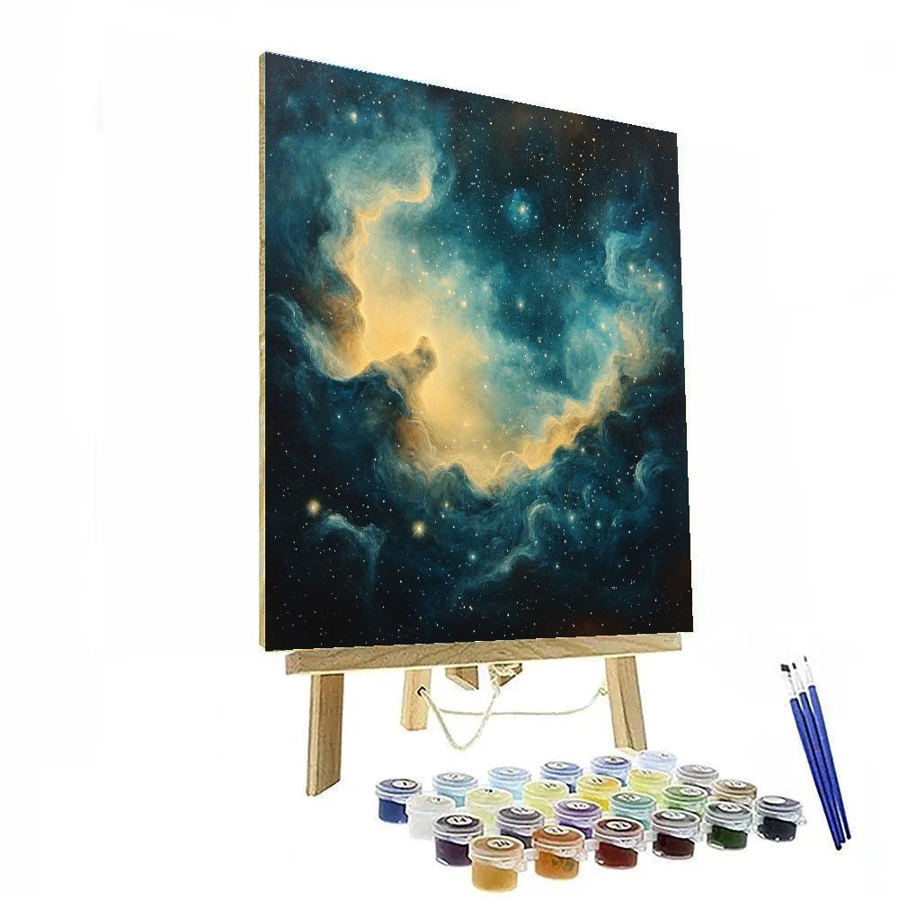 Leonardo Da Vinci Inspired Cosmic Nebula Patterns DIY paint by numbers