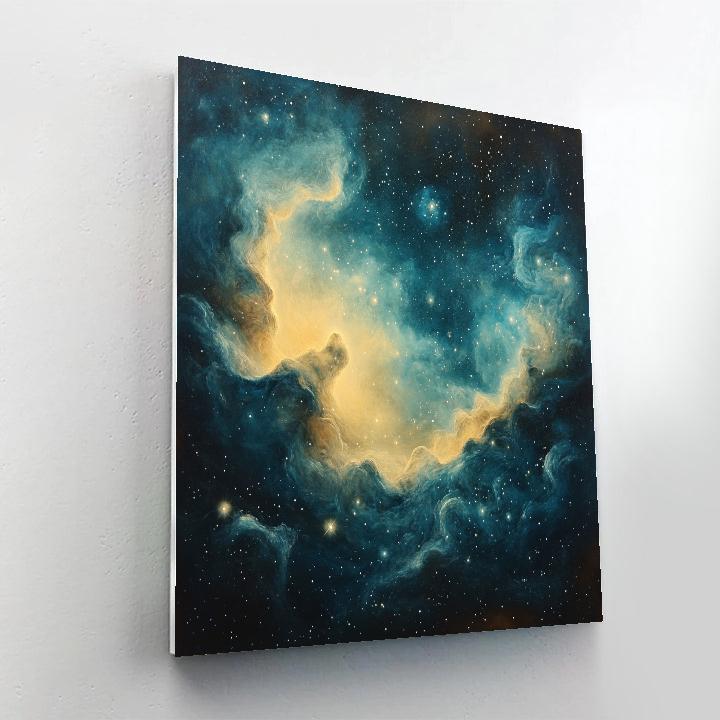 Leonardo Da Vinci Inspired Cosmic Nebula Patterns DIY paint by numbers